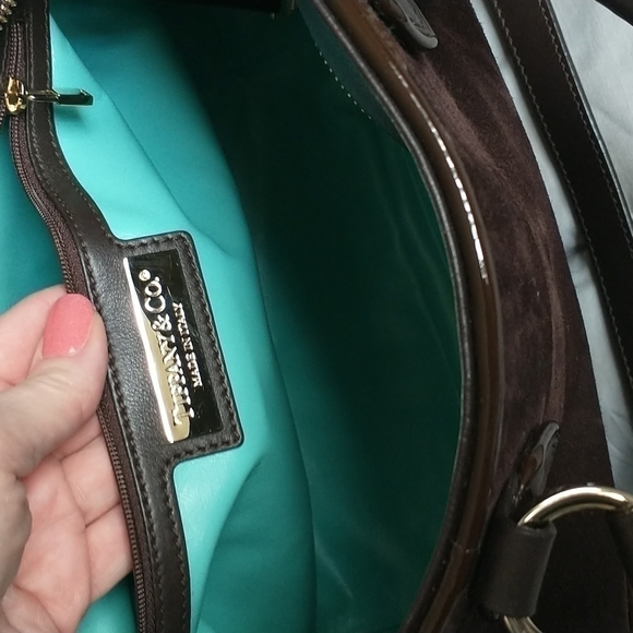 TIFFANY & Co Italian Leather & Suede Handbag - Picture 8 of 12